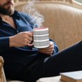 thumbnail image 2 of CHENMEI "Creative White Ceramic Coffee Mug with Black Pattern and Available In Seven Colors for Stylish Sipping Experience", 2 of 6
