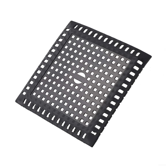 Hair Catcher/Drain Strainer/Shower Drain Cover for Bathroom Floor Drain, Stainless Steel and Silicone (4inch, Matte Black)