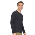thumbnail image 2 of Expert Brand USA-Made Men's MoCA Cotton Blend V Neck Long Sleeve, Black, XL, 2 of 5
