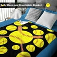 thumbnail image 3 of Softball Blanket for Women Men, Softball Blanket for Softball Mom, Softball Gifts for Birthday Thanksgiving Christmas Bed Couch Sofa 50x60in, 3 of 6