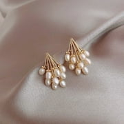 SWEET T 52 Natural Freshwater Pearl Earrings With Golden Studs