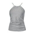 thumbnail image 4 of TOWED22 Women Tankini Swim Top Only - High Neck Bathing Suit Tops Tummy Control Tank Top No Bottom(White,L), 4 of 4