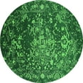 thumbnail image 1 of Ahgly Company Indoor Round Oriental Green Industrial Area Rugs, 3' Round, 1 of 4
