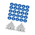 thumbnail image 4 of Zxpjkyu 20× Blue Billet Aluminum Bumper Washer Bolt Engine Bay Dress Up Kit & M6, 4 of 9
