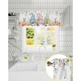 thumbnail image 6 of Easter Valance for Windows Gnomes Bunny Curtains Valances Eucalyptus Leaves Floral Rod Pocket Valance Window Treatments Spring Egg Holiday Short Curtains for Kitchen Living Room Bedroom Bathroom 54x18, 6 of 6