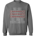 thumbnail image 2 of OXI Crewneck Sweatshirt - Im An Enganeer Good With Math,Basic Casual Sweatshirts for Men's and Women Fleece Sweatshirt Long Sleeve- Graphite Heather Large, 2 of 2