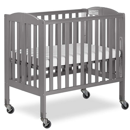 Dream On Me 3 In 1 Folding Portable Crib Steel Grey Large