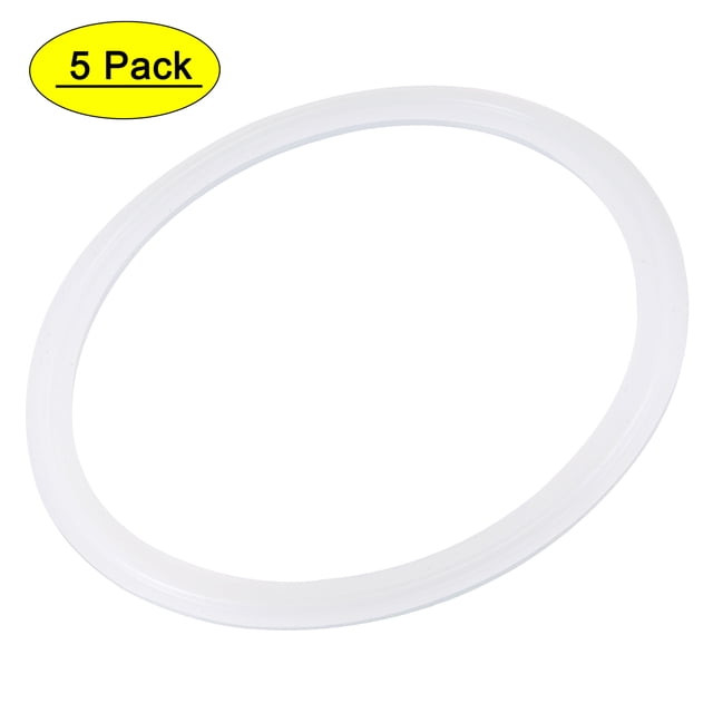 Juntas de goma de silicona Uxcell para brida O-Ring para abrazadera de vacío blanca 4.5"