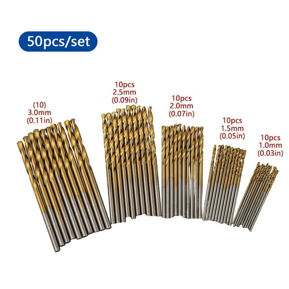 50pcs High Speed Steel Twists Drill Bit Sets For Metal Masonry Woodwoking Drill Bits Sets For Electric Drills Accessories