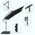thumbnail image 6 of CHYVARY 8.2 x 8.2ft Outdoor Patio Offset Hanging Cantilever Umbrella with a Base for Deck, Poolside and Garden,Black, 6 of 6