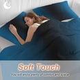 thumbnail image 4 of 3 Piece Blue Black Ombre Duvet Cover Set Full Size, Microfiber Comforter/Quilt Cover with Corner Ties and 2 Pillowcases, Gradient Contemporary Abstract Art All Season Soft Bedding with Zipper Closure, 4 of 8