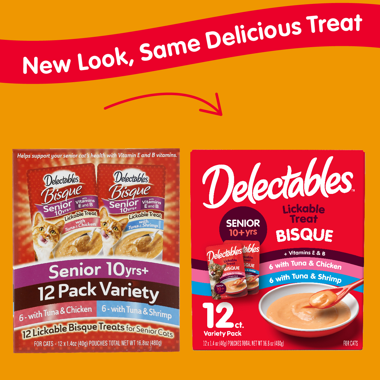 Delectables Bisque Lickable Cat Treats for Seniors 10+, 12 Pack photo 2