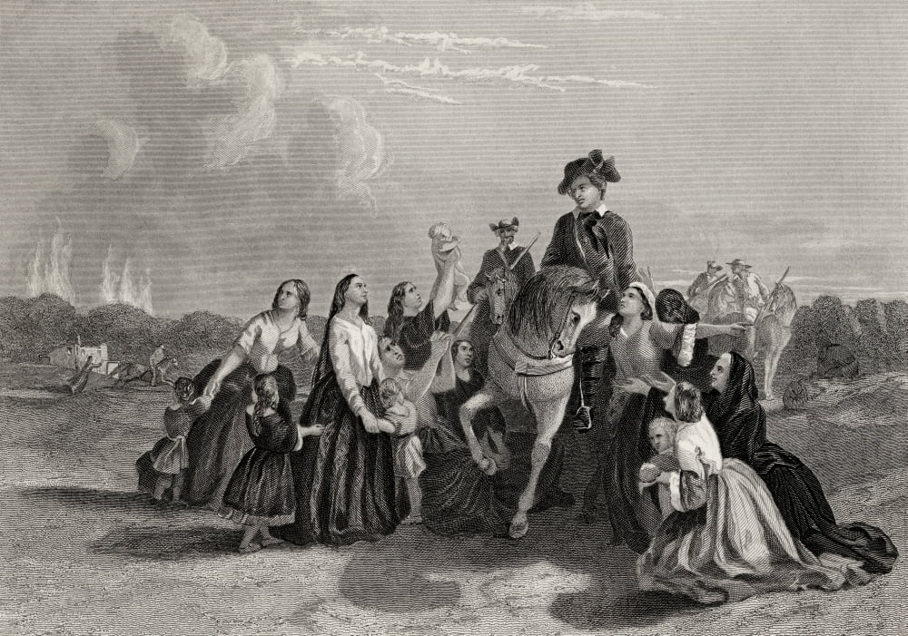 Settlers Imploring Washingtons Protection George Washington 1732-1799 First President Of The United States From A 19Th Century Print Engraved By J Rogers After Mcnevin Canvas Art - Ken Welsh Design P