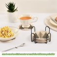 thumbnail image 5 of Yayeee 6 PCS Drink Coasters with Holder Set Woven Absorbent Round Tabletop Hot Pad, Hand Drawn Christmas Stars, 5 of 7