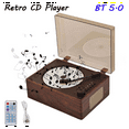 thumbnail image 4 of Bluetooth Speaker CD Player Compatible with Bluetooth 5.1 Album Player Tray-Loaded CD Player Walnut, 4 of 7