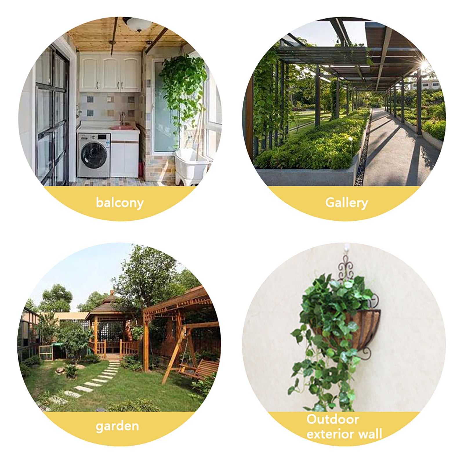 3PCS 23.6in Liners for Planters, Pre-Formed Trough Coconut Fiber Liner Replacement for Window Box, Fence Flower Baskets, Garden Flower Pot