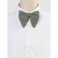 thumbnail image 2 of Pajarita Sólida Pre-Atada Allegra K Fiesta Formal Prom Terciopelo Para Hombres Gris One Size, 2 of 5