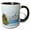 Black/White, variant on 3drose, Usa, Washington, Seattle. Wing Point on Bainbridge Island from Ferry., 11oz Two-tone Red Mug