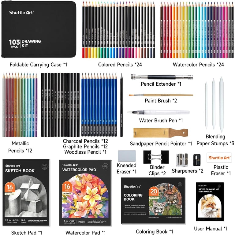 Shuttle Art 103 Piece Professional Drawing Kit photo 6