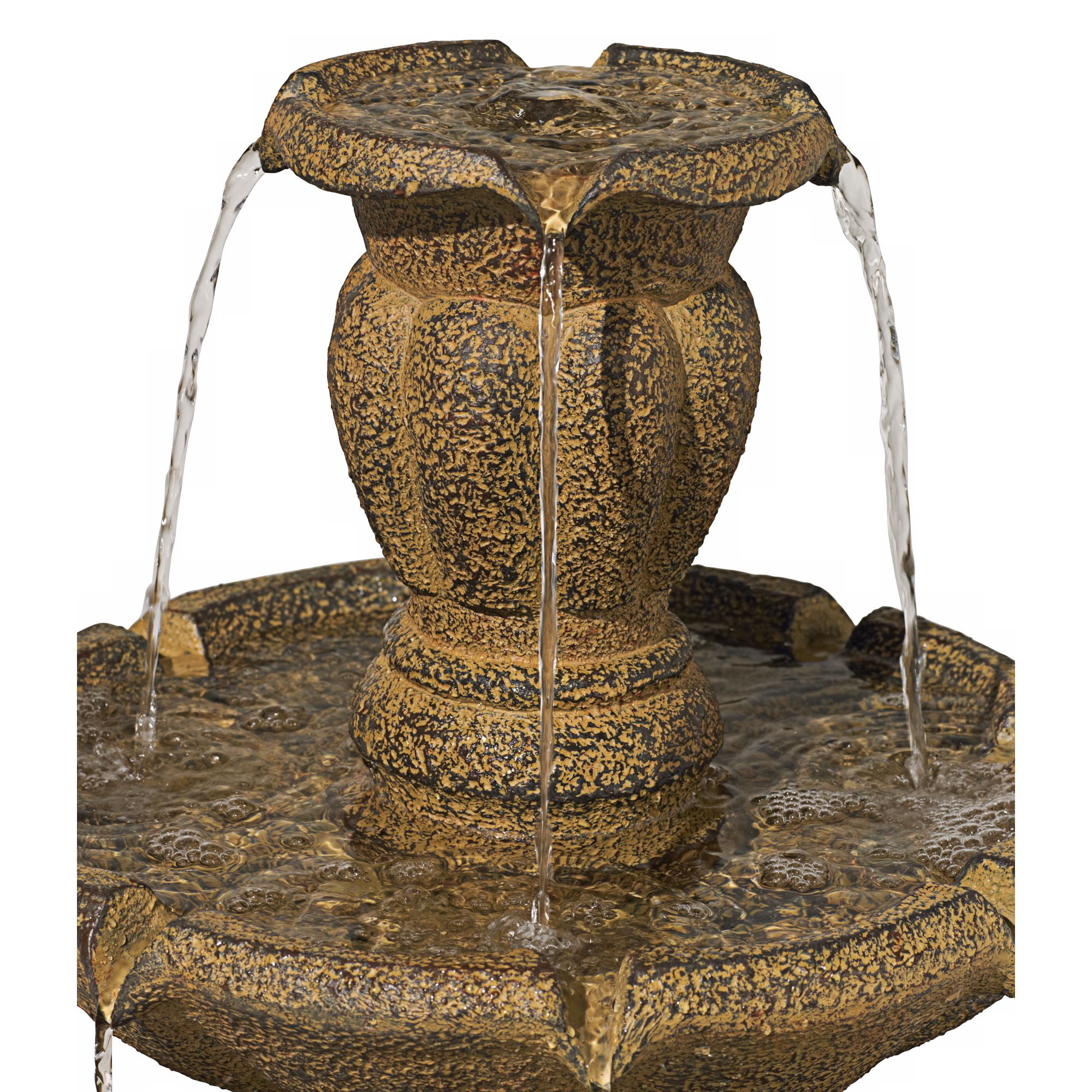 Tuscan Garden 41 1/2" High Large Traditional Italian Indoor Outdoor Decor Dark Faux Stone Floor Fountain Tiered