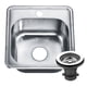 thumbnail image 1 of Fregadero de cocina de acero inoxidable rectangular de 22 calibres de acero inoxidable con accesorios, gran caravana, oficina en casa, 1 of 8