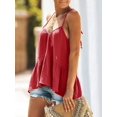 thumbnail image 3 of Blusas sueltas con tirantes finos para mujer, cuello Halter, cuello en V, Peplum, camisas fluidas, túnicas Zhivalor  WRHS-220-4, 3 of 5
