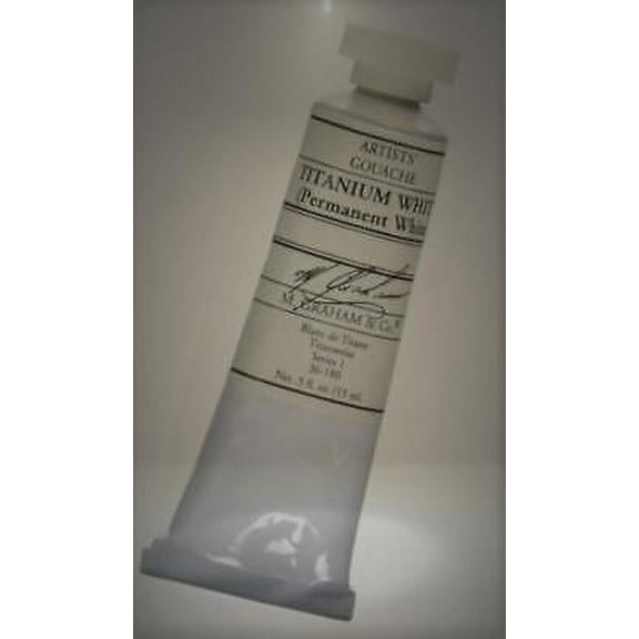 M. Graham 1/2-Ounce Tube Gouache Paint, Titanium White