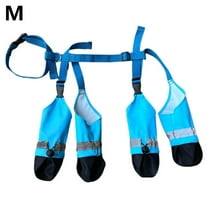 Medium Dog Shoes Blue Reflective, 1 Pack Size M, Waterproof Hiking Booties, Non Slip Snow Paws, French Bulldog Beagle Winter Gear, Rain Mud Guard, Durable Oxford Sole, Adjustable Safety Straps, Safe