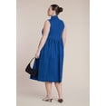 thumbnail image 3 of ELOQUII Women's Plus Size Sleeveless Denim Button Detail Dress, 3 of 3
