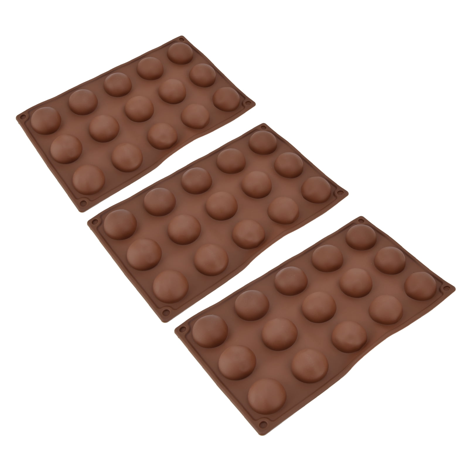 Chocolate Bombs Mold,3 Pcs 15 Holes Chocolate Molds Semi Sphere Mold Built for Professionals
