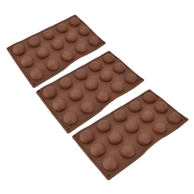 Chocolate Bombs Mold,3 Pcs 15 Holes Chocolate Molds Semi Sphere Mold Built for Professionals