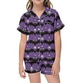 thumbnail image 3 of Weebloom Halloween Girls Pajamas Robes Soft Flip Collar Set Kids 2-13 Years Everyday Casual Wear Loose Homewear,4-5 Years, 3 of 4