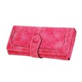 thumbnail image 3 of PU cuero billetera larga de color sólido para mujeres con soporte para tarjetas pequeñas en efectivo monedas de monedas consultorio para acampar suministros femeninos regalos rojos Inevent AP009352-01, 3 of 7