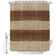 thumbnail image 2 of Brown Wood Grain Waterproof Fabric Shower Curtain,Ombre Rustic Retro Wooden Plank Waterproof Fabric Shower Curtain for Bathroom Curtains Bathtubs Hotel Shower Curtains with 12 Hooks Small 36x72in, 2 of 8
