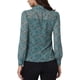 thumbnail image 3 of CAMISAS DE BOTÓN DE MANGA LARGA CON COLLAR PUNTA FLORAL ELEGANTE PARA MUJER INSPIRAR CHIC M AZUL OSCURO, 3 of 5