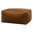thumbnail image 1 of Gouchee Home Roll Velvet Copper Pouf – Rectangular Ottoman with Polystyrene Bead Fill & Luxe Velvet Cover –Lightweight Floor Cushion for Living Room, Bedroom or Office, 1 of 6