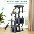 thumbnail image 2 of QinaQin 61 Inch Cat Tree for Large Cats, Multi Level Tower with Oversized Perch, Beds and Sisal Scratching Post, 2 of 7