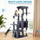 thumbnail image 2 of Yeshouse Árbol para gatos de 155 cm, varios niveles, ideal para gatos grandes y Maine Coon, con percha gigante, 2 compartimentos, postes rascadores de sisal y pelotas colgantes, 2 of 7