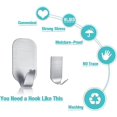 thumbnail image 2 of LAICAIW Adhesive Hooks Wall Hooks Hanger Waterproof Stainless Steel Hooks for Hanging Kitchen Bathroom Lavatory Closets, Waterproof and Rustproof-10 Packs, 2 of 7
