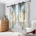 thumbnail image 7 of Window Curtain Panels Cotton Linen Decorative Curtains - Symmetrical Elephant Running Window Shade Backdrops for Home Office Sunroom Country House, 7 of 7