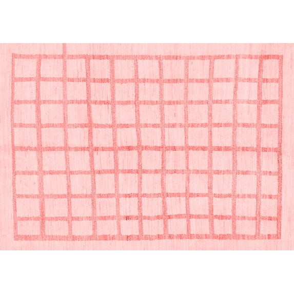 Ahgly Company Indoor Rectangle Solid Red Modern Area Rugs, 3' x 5'