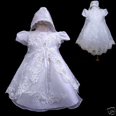 NEW Baby Girl /& Toddler Christening Baptism Dress Gown New Born to 30 Months