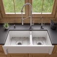 thumbnail image 3 of ALFI brand AB3618ARCH-W 36" White Arched Apron Thick Wall Fireclay Double Bowl Farm Sink, 3 of 10