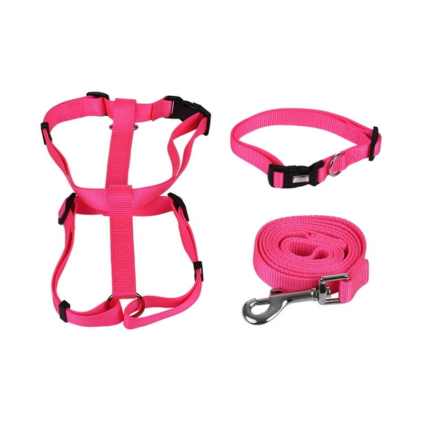 3pcs/Set Dog Collar & Harness & Leash Set Adjustable Collar Harness 1