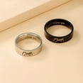 thumbnail image 4 of Stainless Steel I Love You Letter Rings Fashion Jewelry For Women And Men Silver Or Black Casual Wear Everyday, 4 of 4
