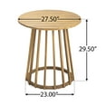 thumbnail image 3 of GDF Studio 3-Piece Outdoor Patio Bistro Dining Set with Acacia Wood Round Table and Rope-Woven Chairs, Black+Teak, 3 of 18