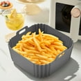 thumbnail image 2 of Grusce 4PCS Silicone Air Fryer Liners, 5-8QT 8.8inch Square Air Fryer Liners Reusable Basket, Air Fryer Accessories, 2 of 10