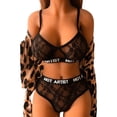 thumbnail image 1 of Gibobby Conjunto de lencería Camisón de encaje para mujer, lencería sexy de encaje para novia(Negro, G), 1 of 5