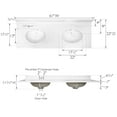 thumbnail image 5 of Cultured Marble Double Bowl Vanity Top 61 Inch, Solid White – Design House, 553313, 5 of 18