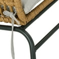 thumbnail image 6 of Noble House Banya Wicker Patio Dining Side Chair in Brown and Beige (Set of 2), 6 of 10